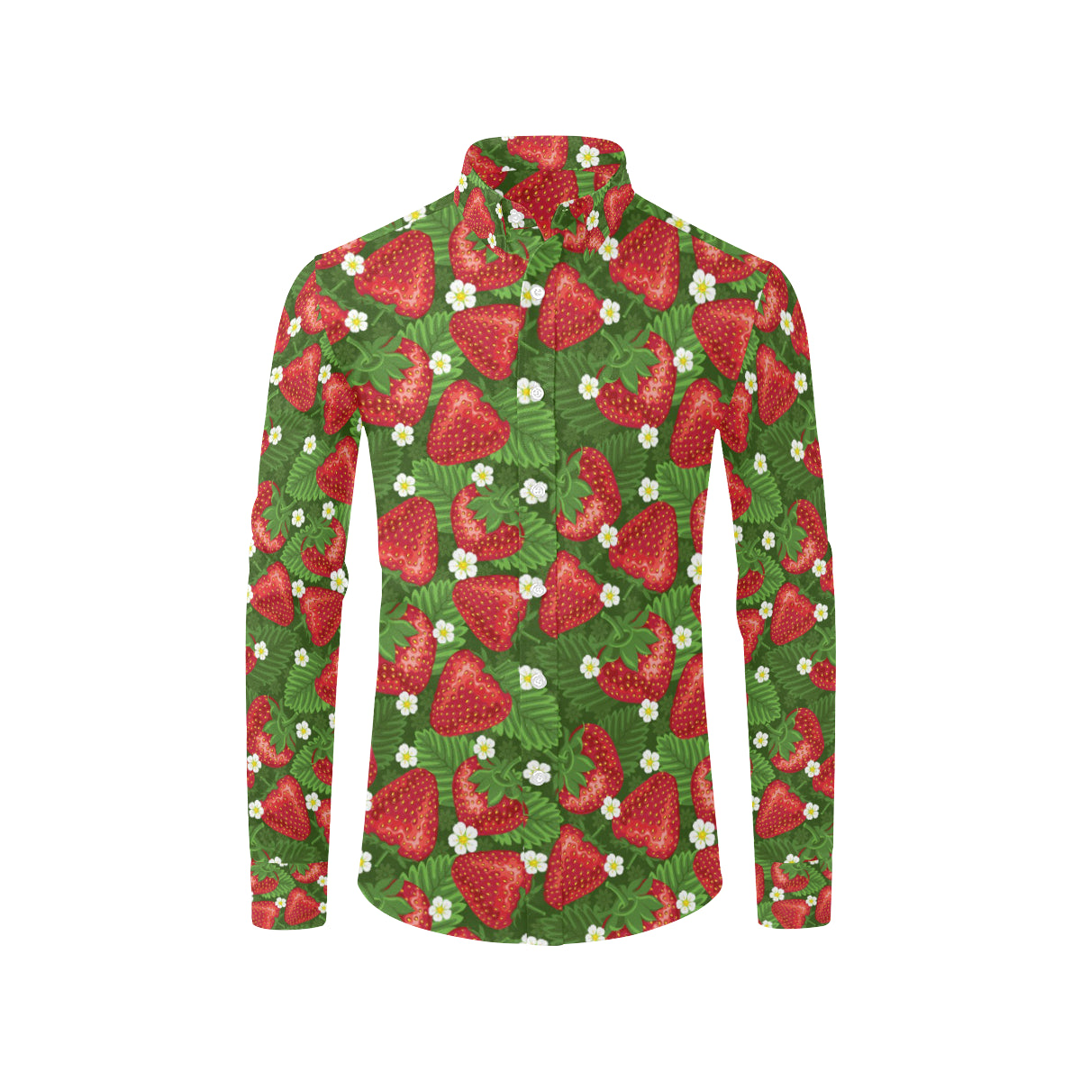 Strawberry Pattern Print Design SB05 Men's Long Sleeve Shirt