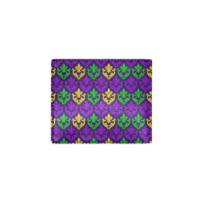 Mardi Gras Pattern Print Design 02 Men's ID Card Wallet