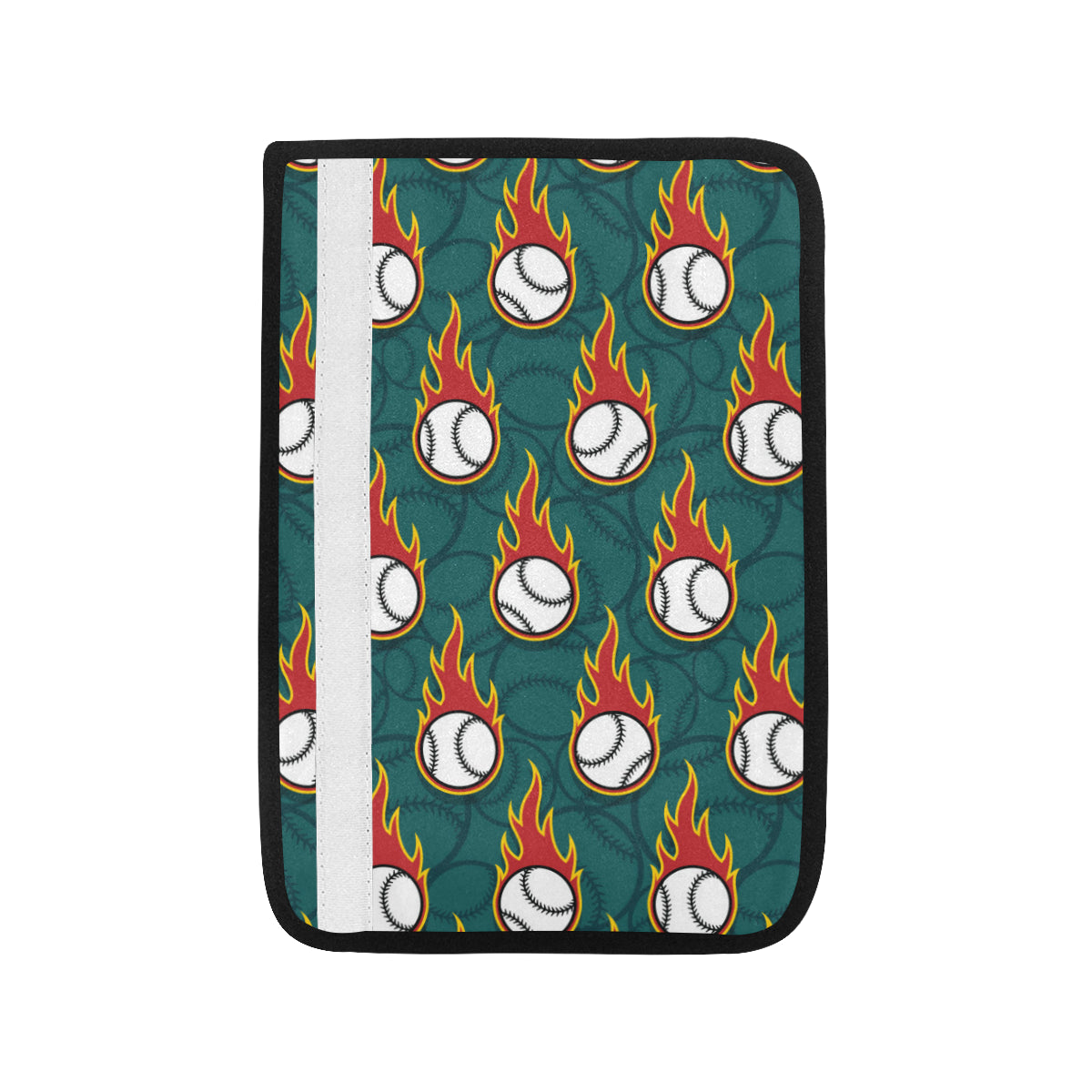 Baseball Fire Print Pattern Car Seat Belt Cover