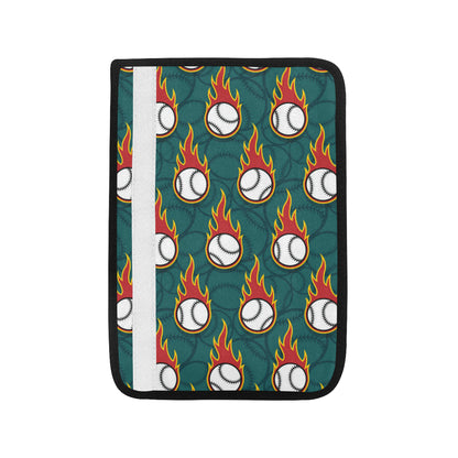 Baseball Fire Print Pattern Car Seat Belt Cover