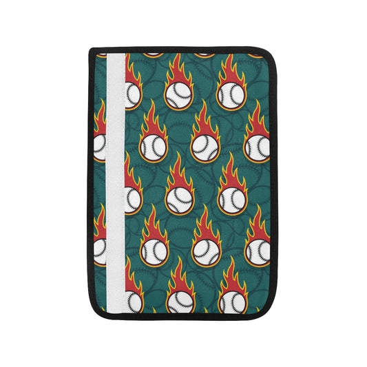 Baseball Fire Print Pattern Car Seat Belt Cover