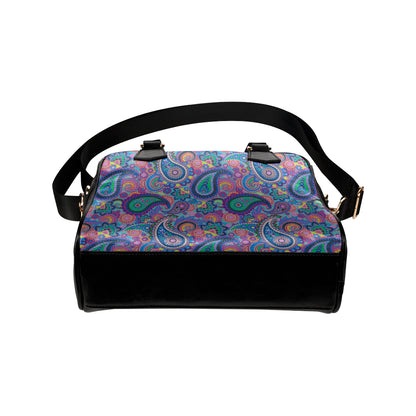 Paisley Colorful Pattern Print Design A02 Shoulder Handbag