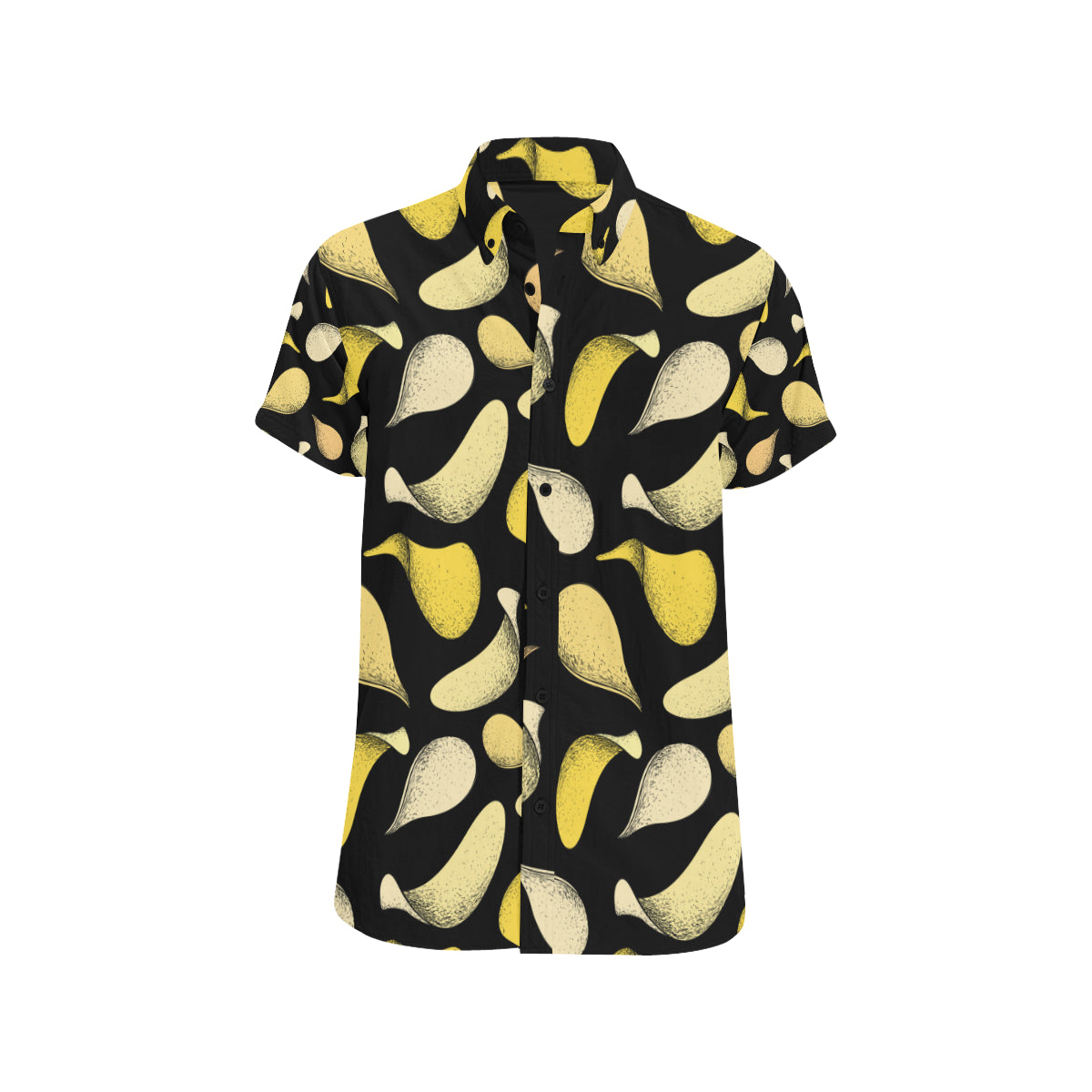 Potato Pattern Print Design A02 Men's Short Sleeve Button Up Shirt