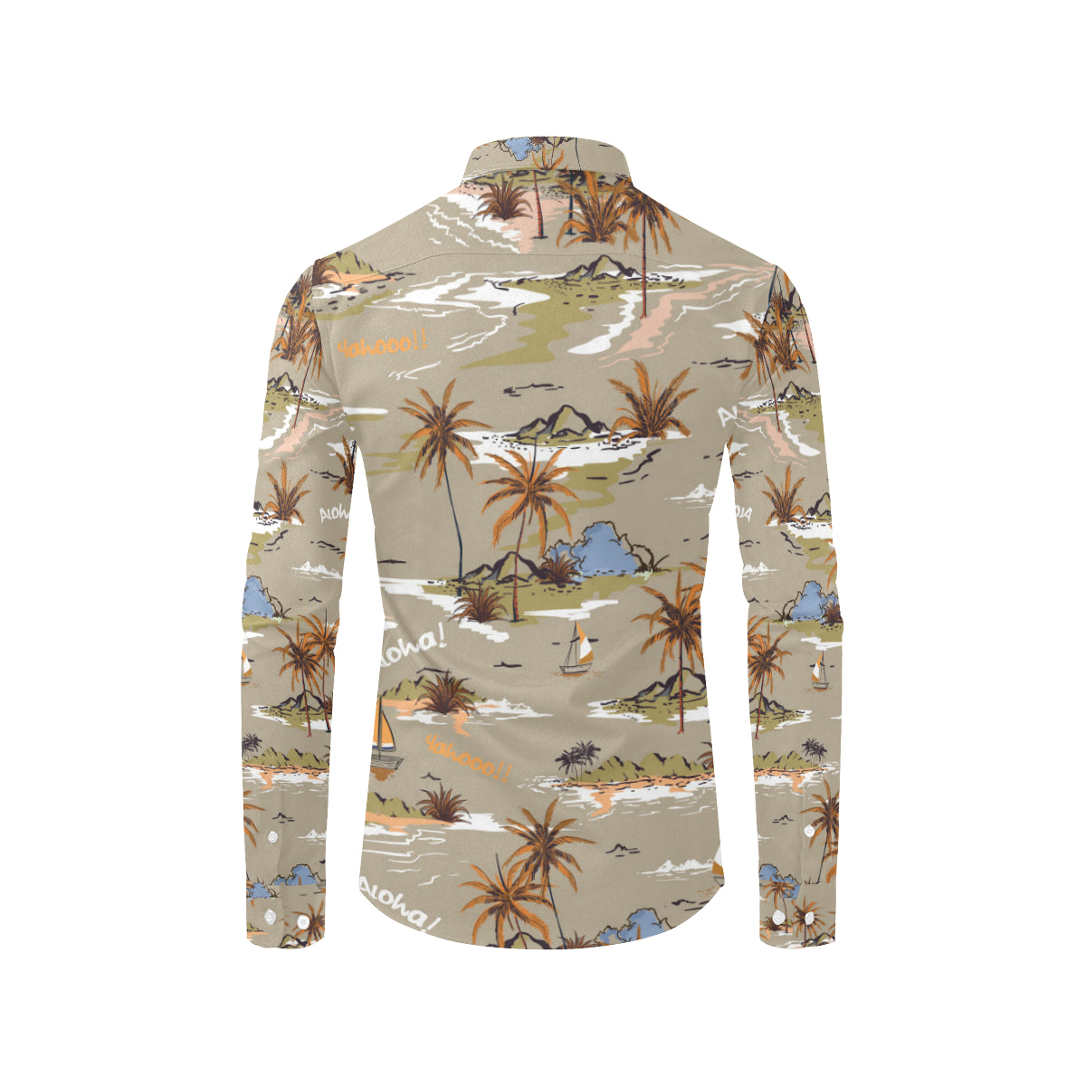 Pacific island Pattern Print Design A05 Men's Long Sleeve Shirt