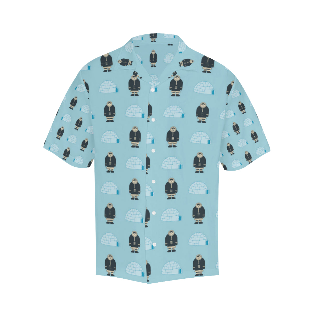 Eskimo Pattern Print Design 03 Men's Hawaiian Shirt
