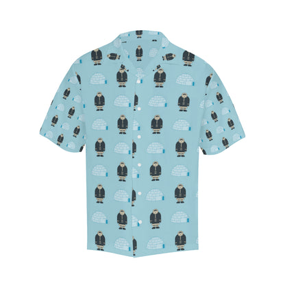 Eskimo Pattern Print Design 03 Men's Hawaiian Shirt