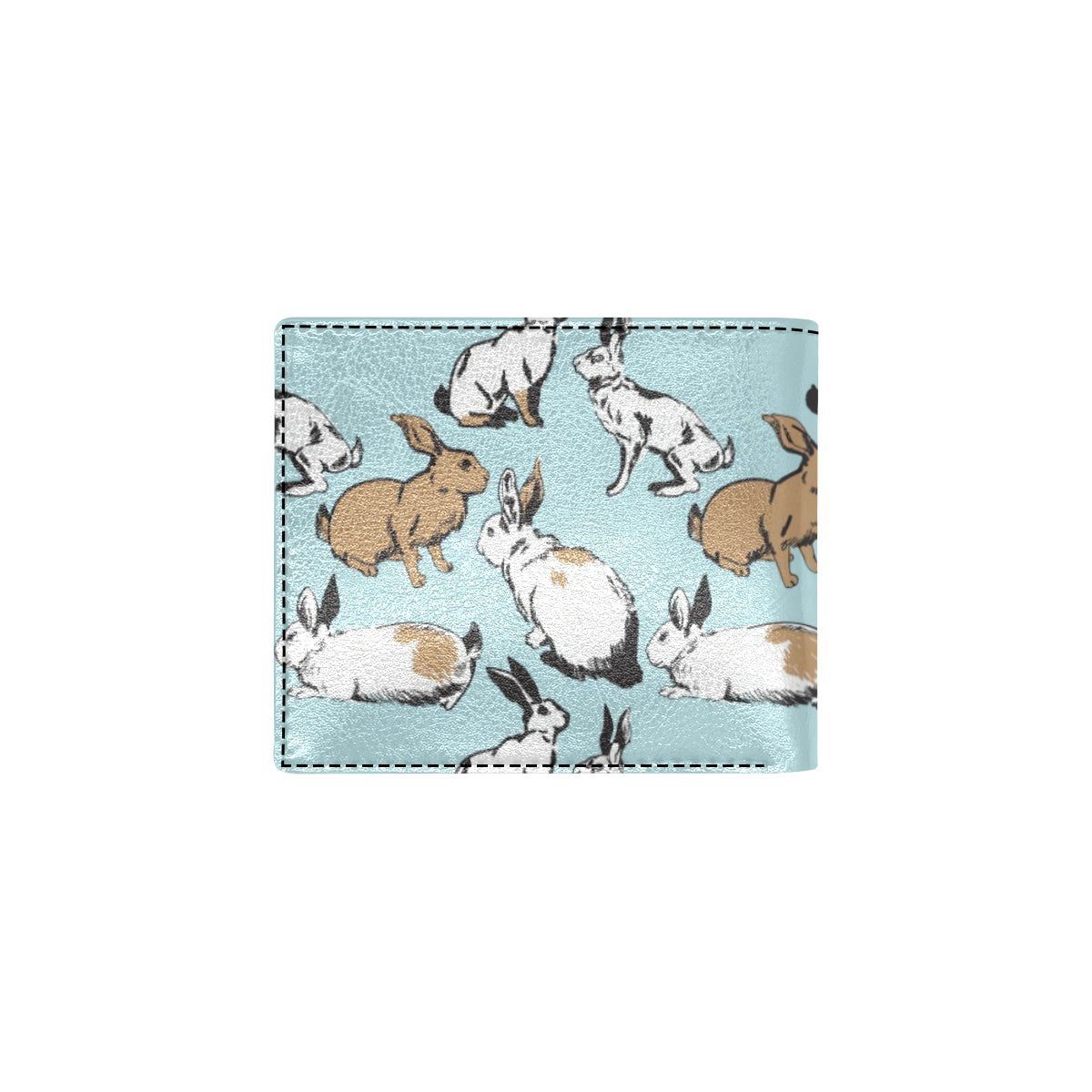 Rabbit Pattern Print Design RB018 Men's ID Card Wallet