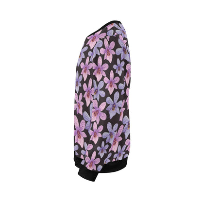 Orchid Pattern Print Design OR08 Men Long Sleeve Sweatshirt