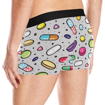 Pill Pattern Print Design A04 Men's Boxer Briefs