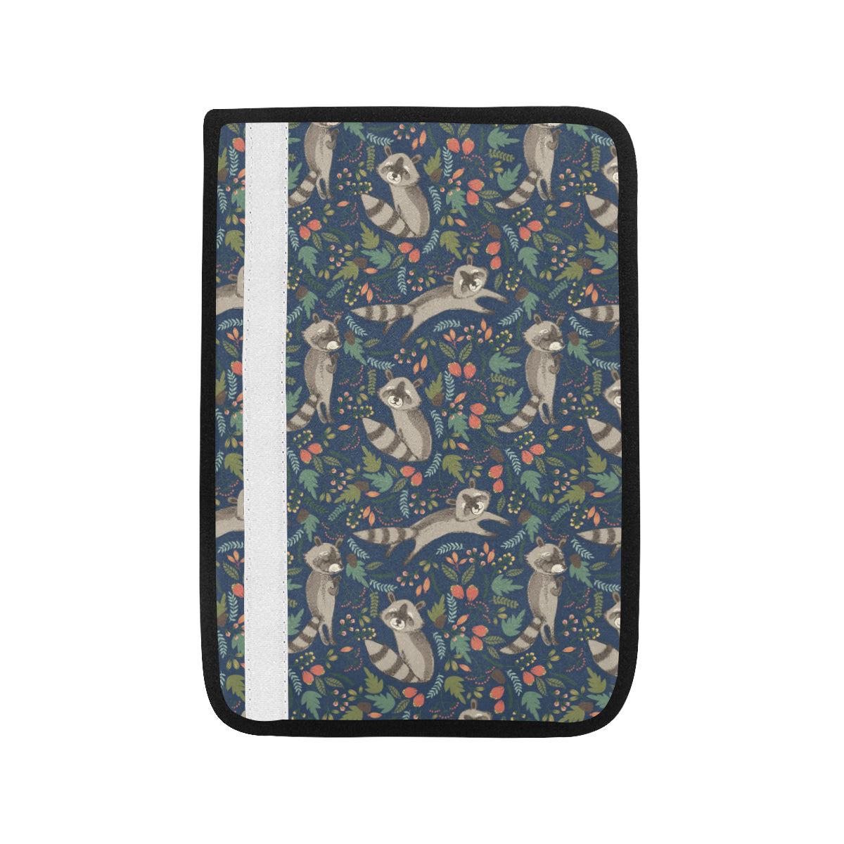 Raccoon Pattern Print Design A02 Car Seat Belt Cover