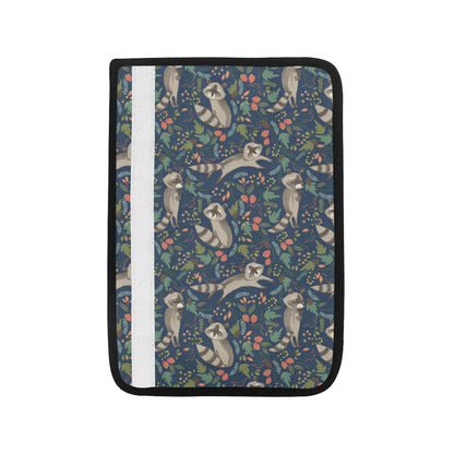 Raccoon Pattern Print Design A02 Car Seat Belt Cover