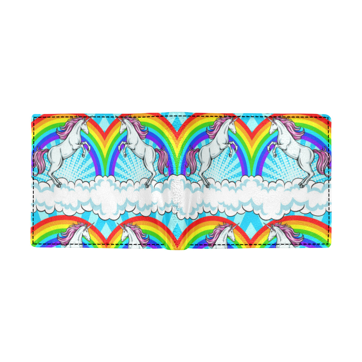 Unicorn Rainbow Men's ID Card Wallet