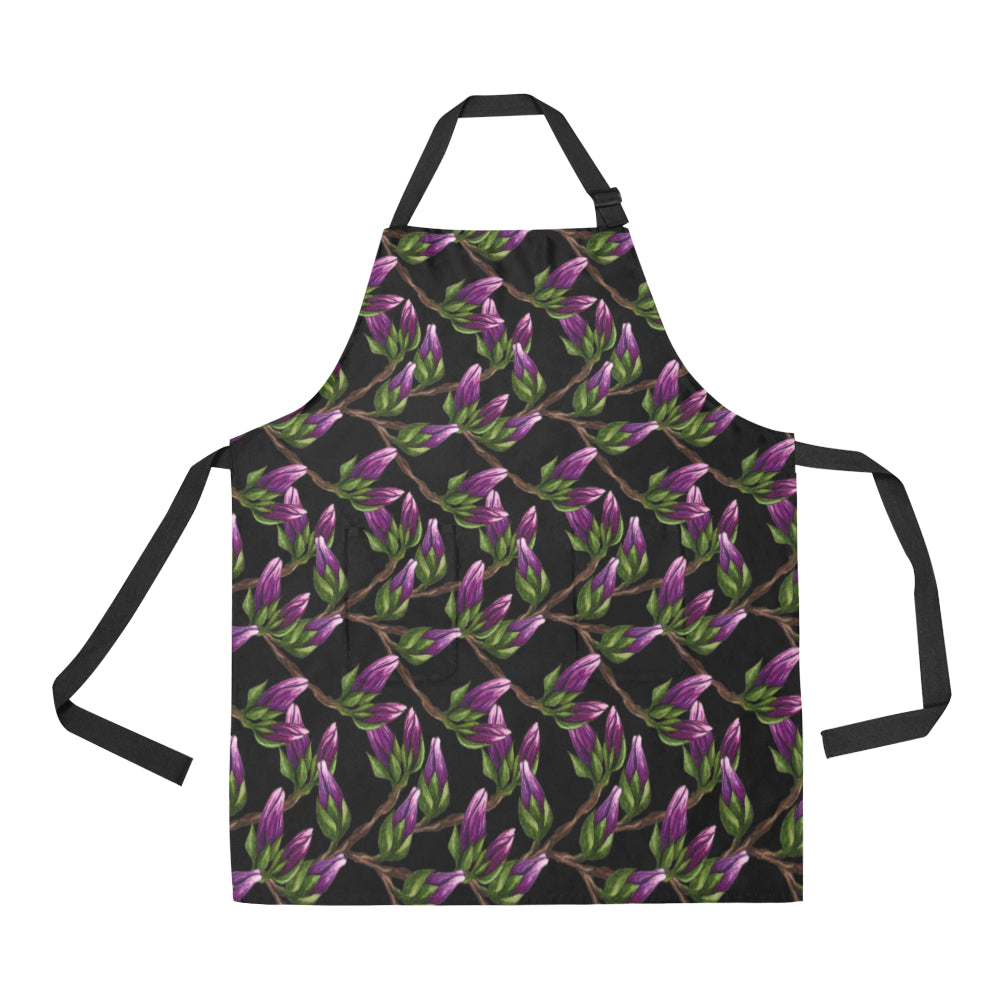 Magnolia Pattern Print Design MAG010 Apron with Pocket
