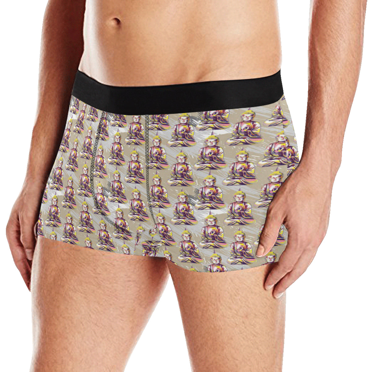 Buddha Pattern Print Design 07 Men's Boxer Briefs