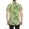 Avocado Pattern Print Design AC01 Men's Short Sleeve Button Up Shirt