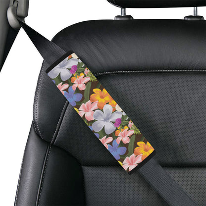 Plumeria Pattern Print Design PM03 Car Seat Belt Cover