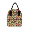 Heart Boho Pattern Print Design HE04 Insulated Lunch Bag