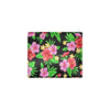 Pink Red Hibiscus Pattern Print Design HB023 Men's ID Card Wallet