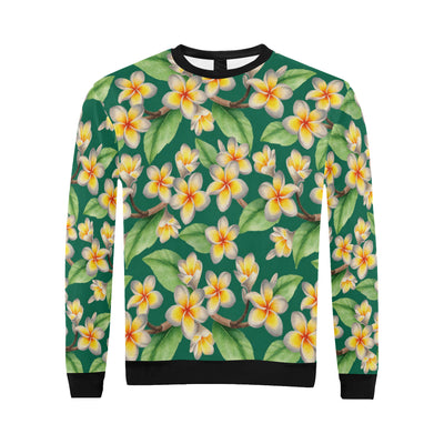 Plumeria Pattern Print Design PM07 Men Long Sleeve Sweatshirt