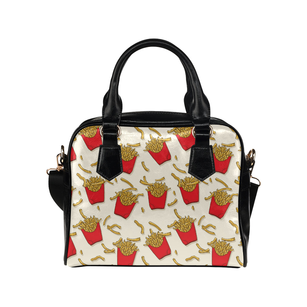 French Fried Pattern Print Design 01 Shoulder Handbag