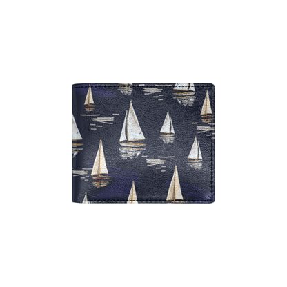 Sailing Ships Pattern Print Design A05 Men's ID Card Wallet