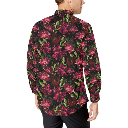 Iris Pattern Print Design IR03 Men's Long Sleeve Shirt