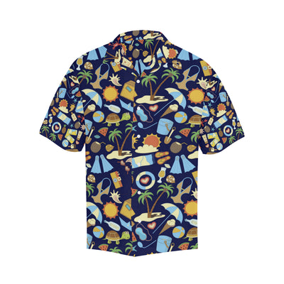 Beach Themed Pattern Print Design 04 Men's Hawaiian Shirt