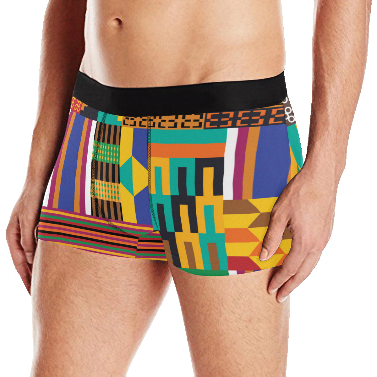 Kente Pattern Print Design 03 Men's Boxer Briefs