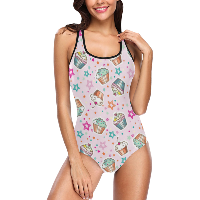 Cupcake Pattern Print Design CP03 Women Swimsuit