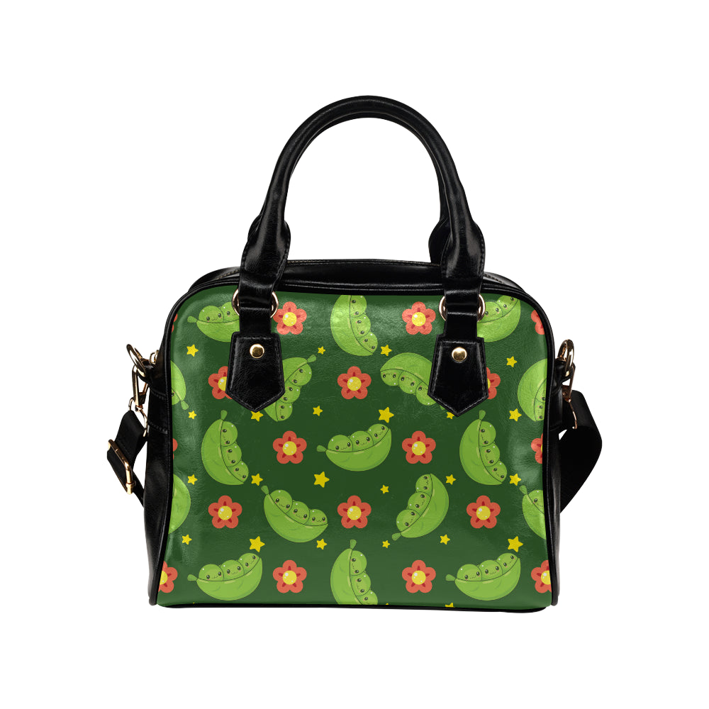 Peas Pattern Print Design A01 Shoulder Handbag