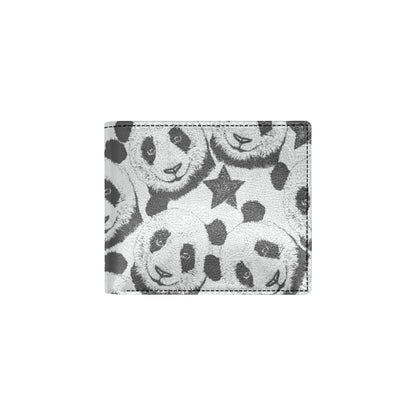 Panda Pattern Print Design A02 Men's ID Card Wallet