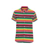 Mexican Blanket Classic Print Pattern Men's Short Sleeve Button Up Shirt