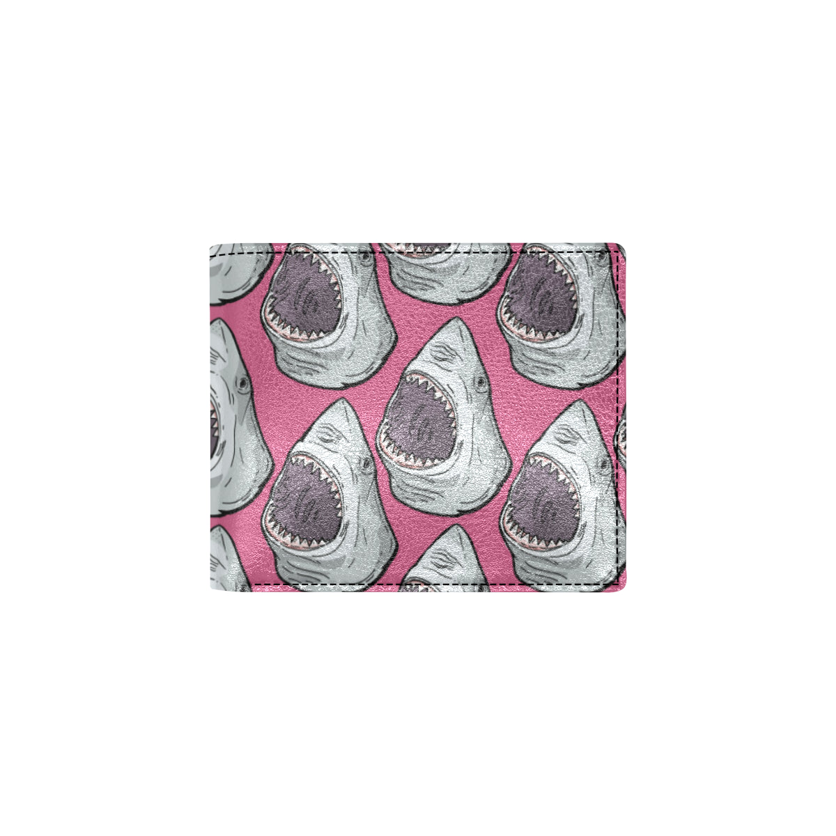 Great White Shark Pattern Print Design 01 Men's ID Card Wallet