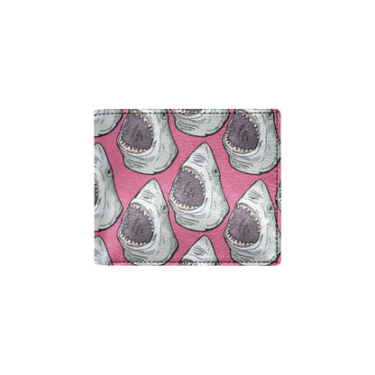 Great White Shark Pattern Print Design 01 Men's ID Card Wallet