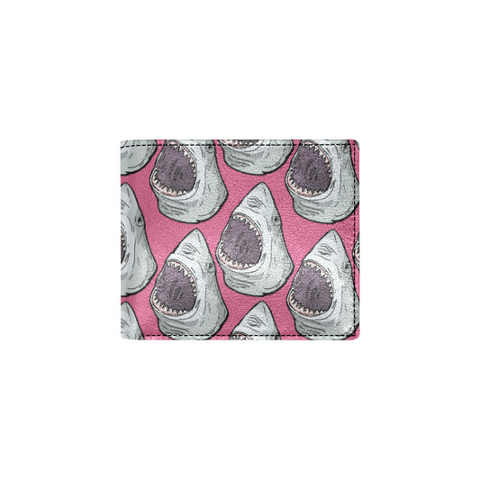 Great White Shark Pattern Print Design 01 Men's ID Card Wallet