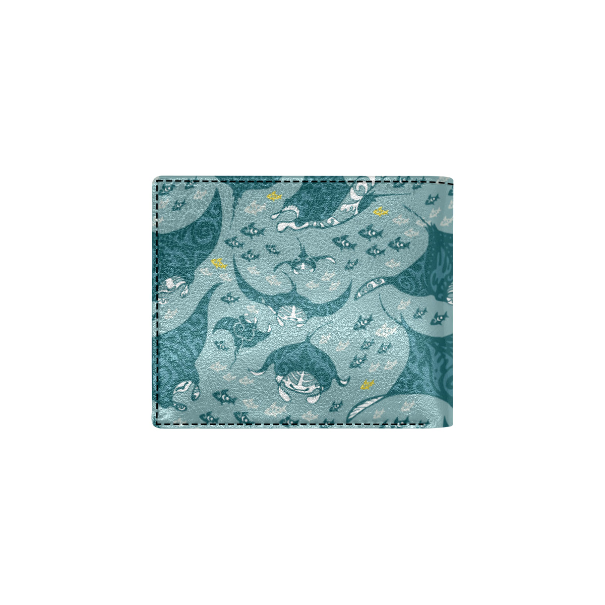 Manta Ray Tribal Pattern Print Design 03 Men's ID Card Wallet