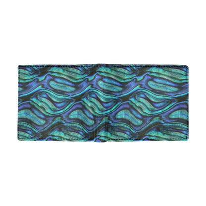 Abalone Pattern Print Design 02 Men's ID Card Wallet