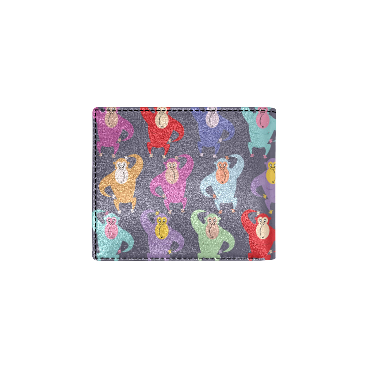 Chimpanzee Pattern Print Design 03 Men's ID Card Wallet