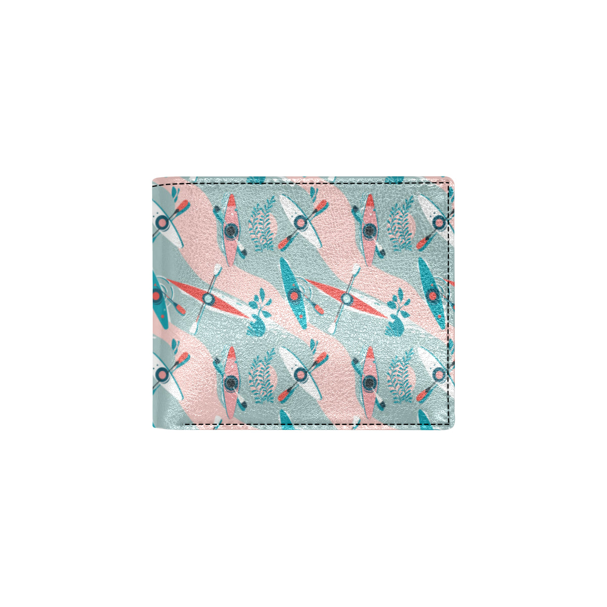 Kayak Pattern Print Design 05 Men's ID Card Wallet
