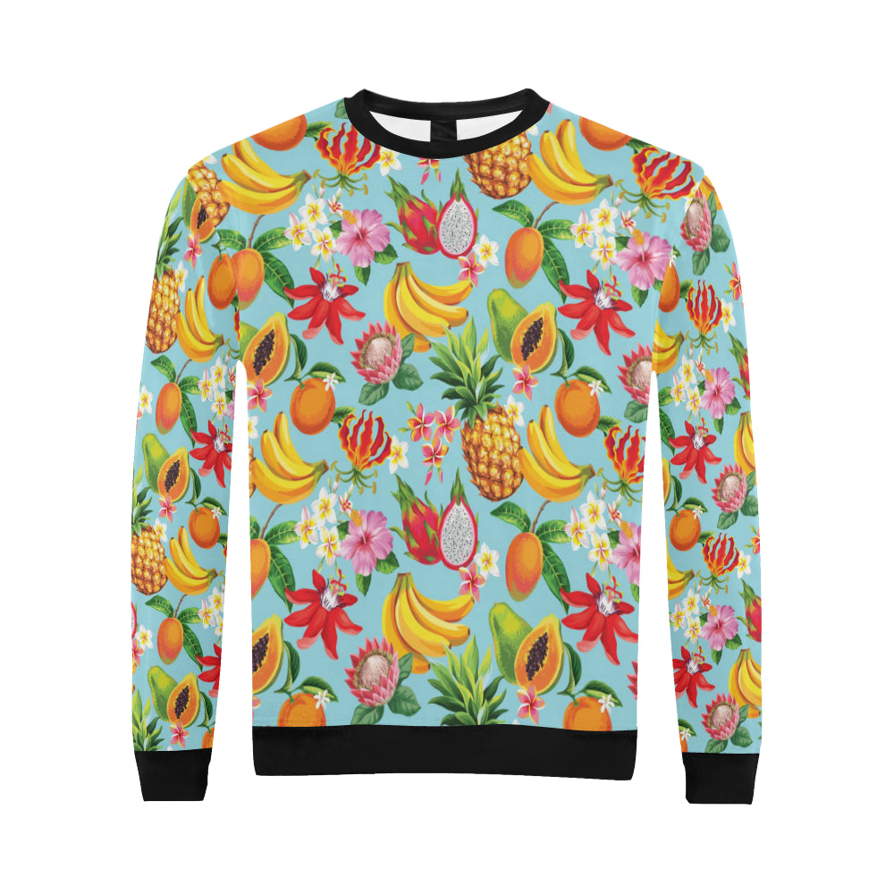 Tropical Fruits Pattern Print Design TF01 Men Long Sleeve Sweatshirt