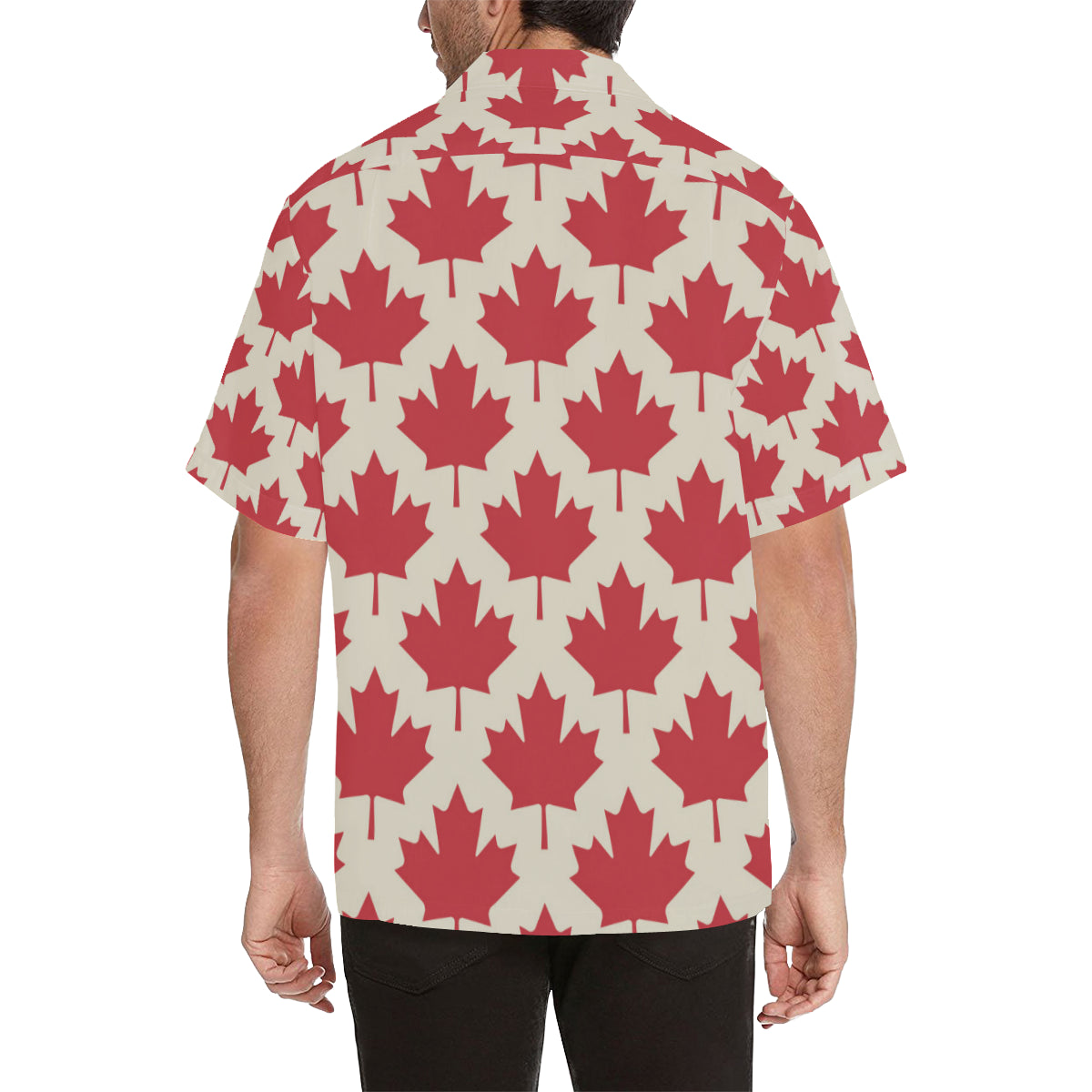 Maple Leaf Pattern Print Design 03 Men's Hawaiian Shirt