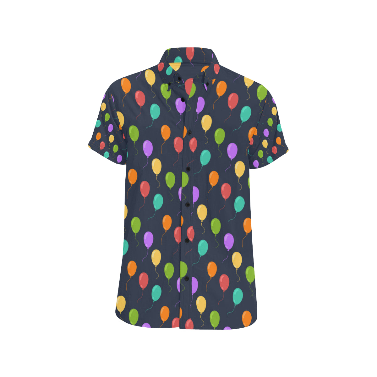 Ballon Colorful Pattern Print Design 03 Men's Short Sleeve Button Up Shirt