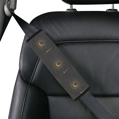 Moon Boho Pattern Print Design 02 Car Seat Belt Cover