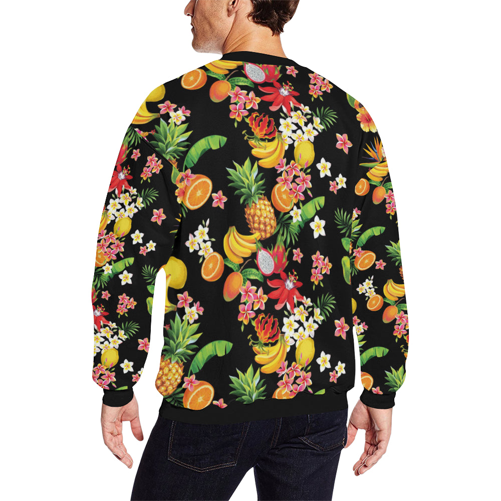 Tropical Fruits Pattern Print Design TF02 Men Long Sleeve Sweatshirt