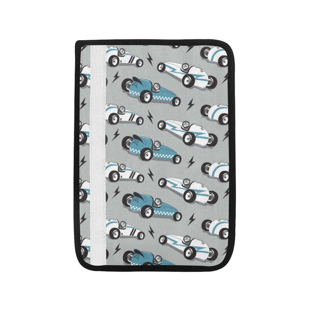 Racing Vintage Pattern Print Design A02 Car Seat Belt Cover