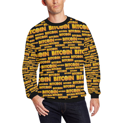 Bitcoin Pattern Print Design DO03 Men Long Sleeve Sweatshirt