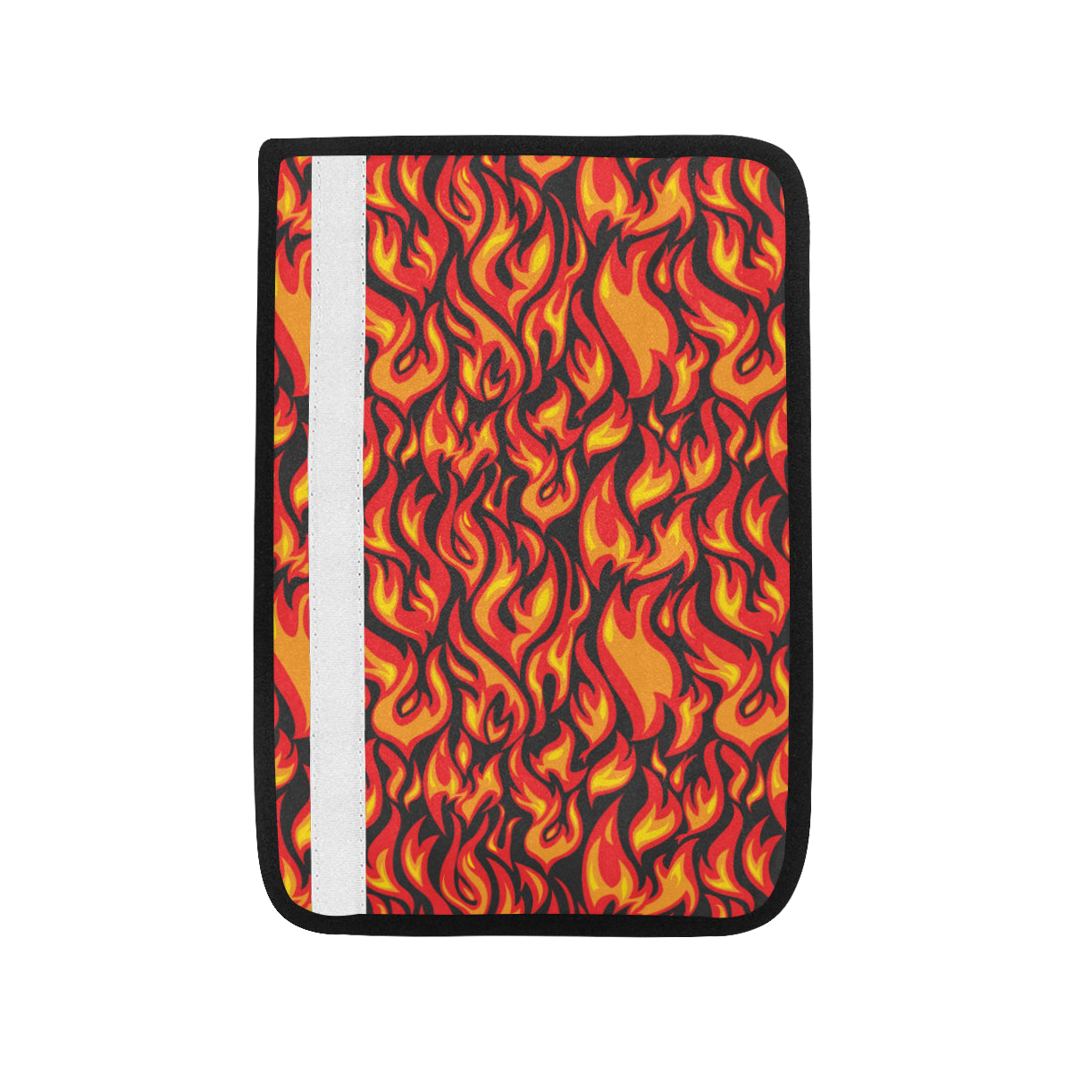 Flame Fire Print Pattern Car Seat Belt Cover