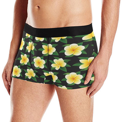 Plumeria Pattern Print Design A03 Men's Boxer Briefs