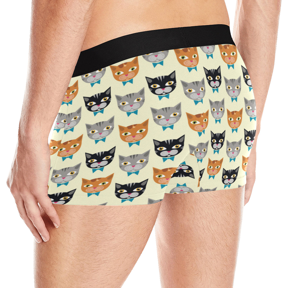Cat Pattern Print Design 05 Men's Boxer Briefs