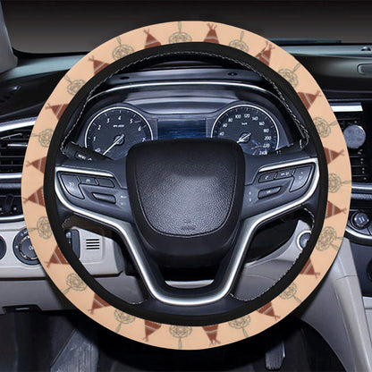 Native American Pattern Design Print Steering Wheel Cover with Elastic Edge